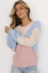 Kendrick Color Block Sweater | Blush Multi